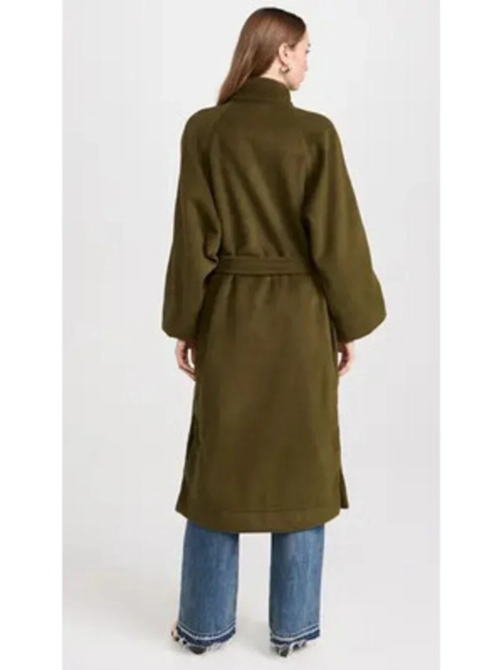 NEW, FREE PEOPLE Alma longline duffle coat in Beech Size L  #C4856